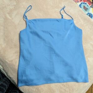 Babaton Sky Blue Satin Top
